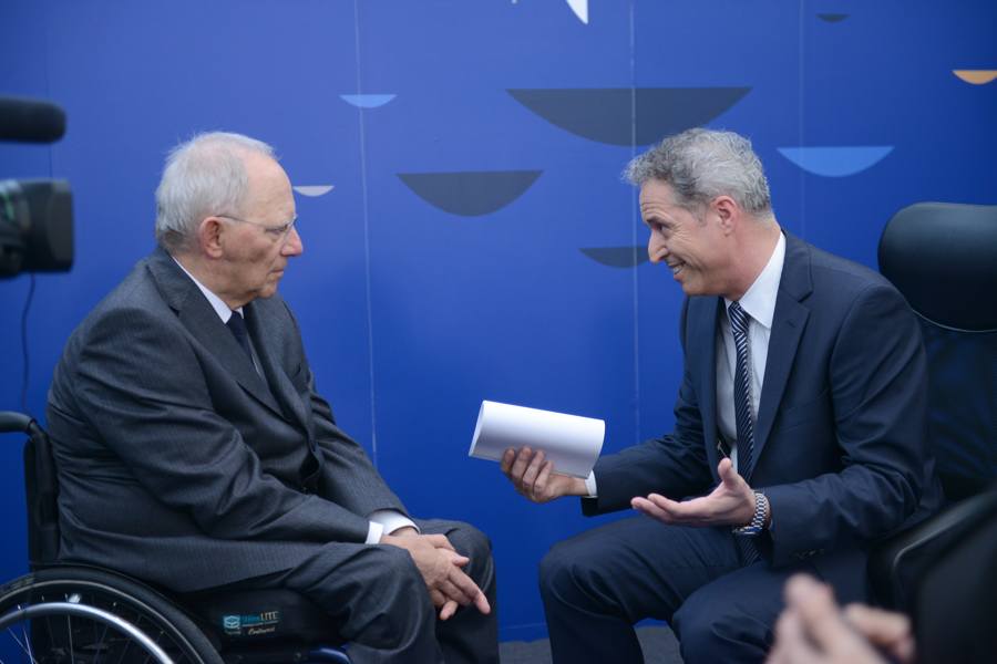 Με τον υπουργό Οικονομικών Wolfgang Schäuble- Georgios Pappas